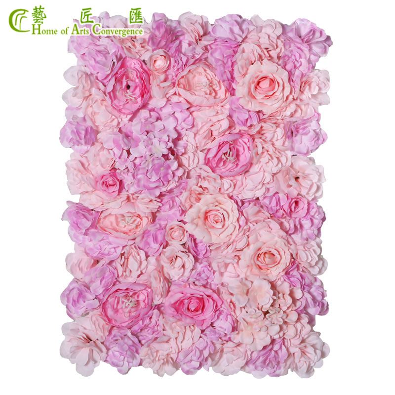Artificial Rose Hydrangea Flower Wall Backdrop Panels In Pink Artificial Rose Hydrangea Flower Wall Backdrop Panels In Pink