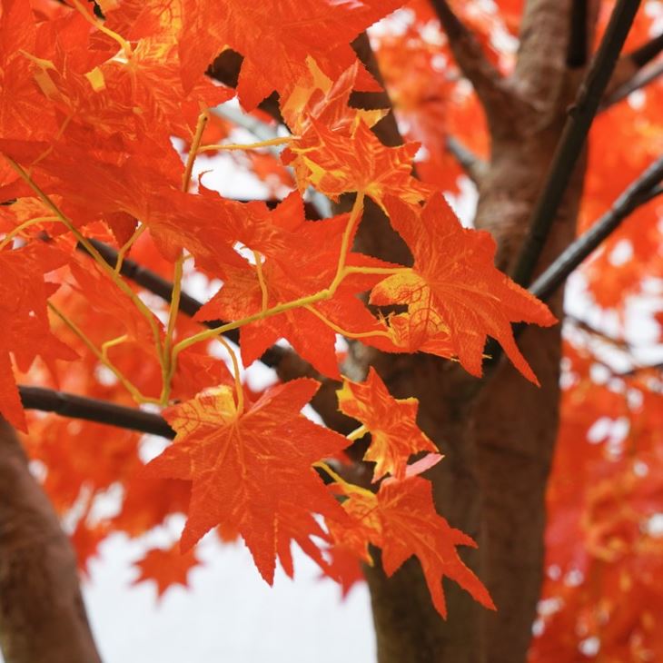 Faux Silk Orange Maple Tree Factory